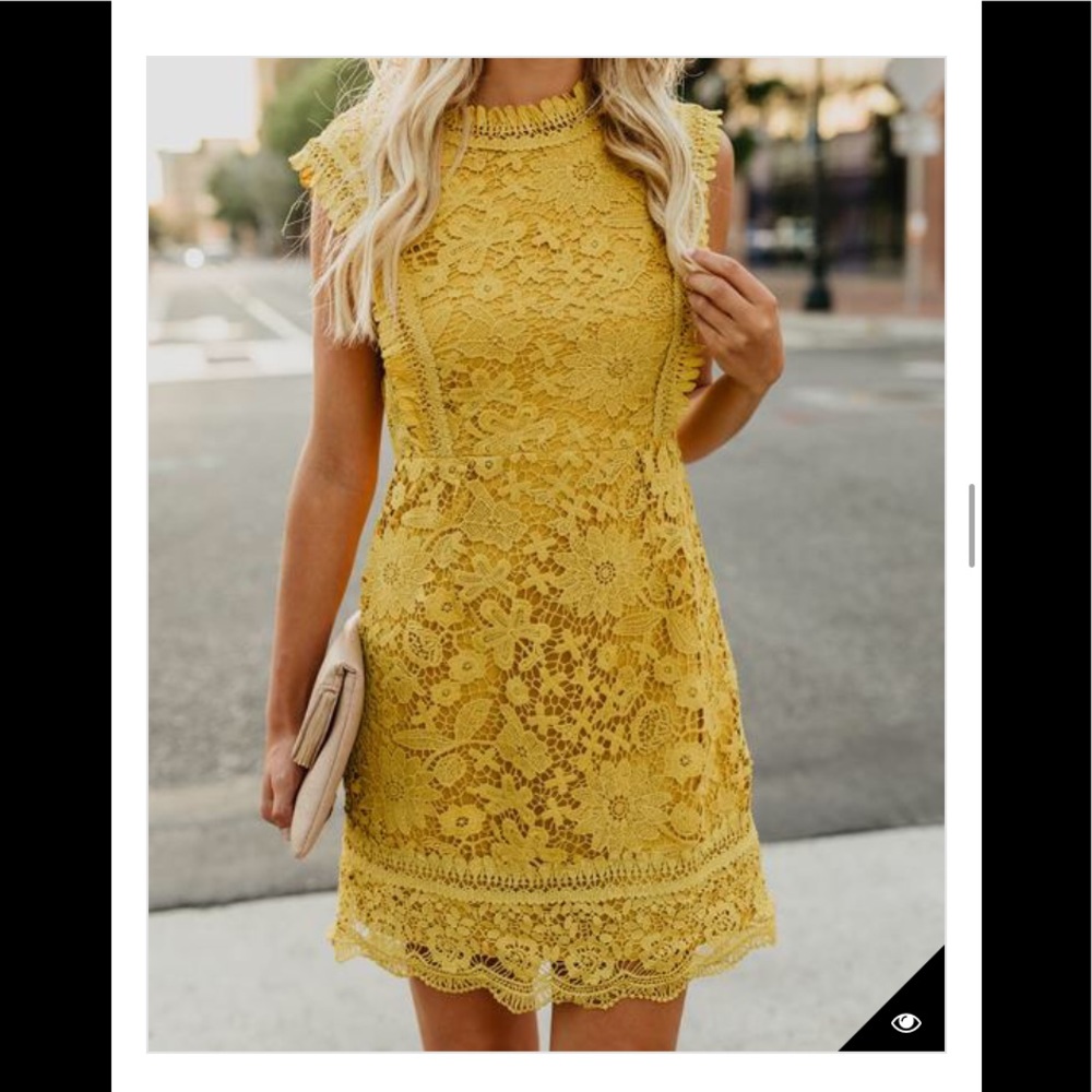 VICI yellow lace dress